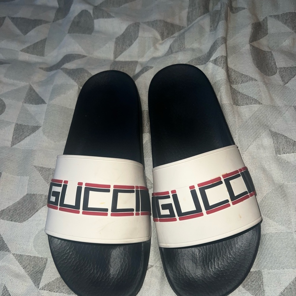 Gucci Black and White Slides